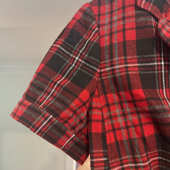 Betty Barclay Collection Red Plaid Short Sleeve Blazer - Size US 10 - Picture 3 of 10